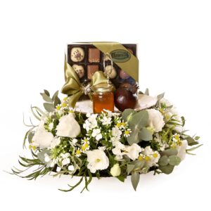 Rounded Honey & Choc Fresh Flower Bouquet
