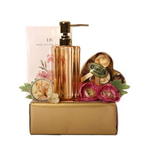 Soap Dispenser with candle and 6-pc choc box