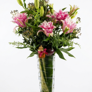 Fresh Flowers in Crystal Vase